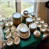 P63. C. Ahrenfeldt Limoges porcelain china set. 93 Pieces. - $550 